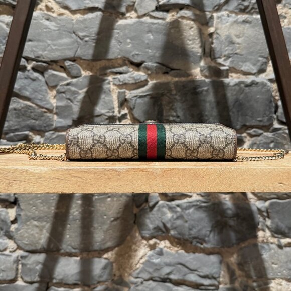 Gucci Brown Supreme GG Ophidia Wallet On Chain - Picture 4 of 16